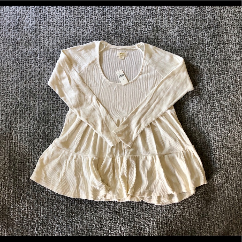 NWT Thermal Babydoll Top in Medium.